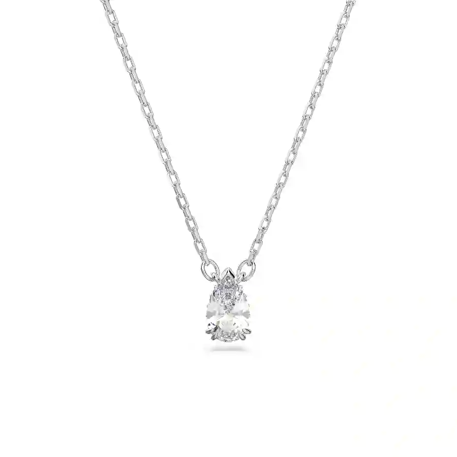 Resim Millenia Kolye, Armut kesim, Beyaz, Rodyum kaplama