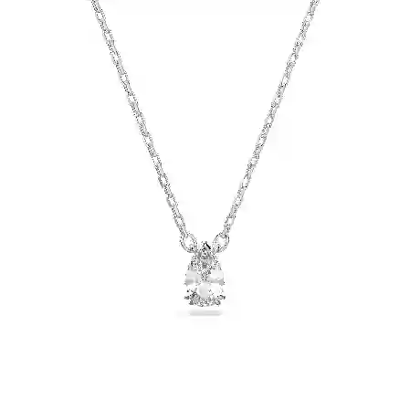 Resim Millenia Kolye, Armut kesim, Beyaz, Rodyum kaplama