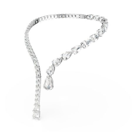 Resim Matrix Açık kolye, Karışık kesimler, Beyaz, Rodyum kaplama