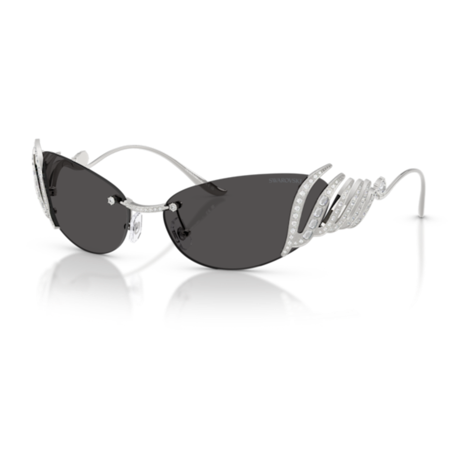 Resim Güneş Gözlüleri, Kedi gözü şekli, Kuğu, Gümüş Rengi