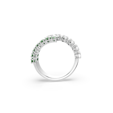 Resim Matrix Yüzük, Karışık kesimler, Yeşil, Rodyum kaplama