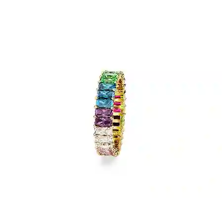Resim Matrix Yüzük, Baget kesim, Çok renkli, Altın rengi kaplama
