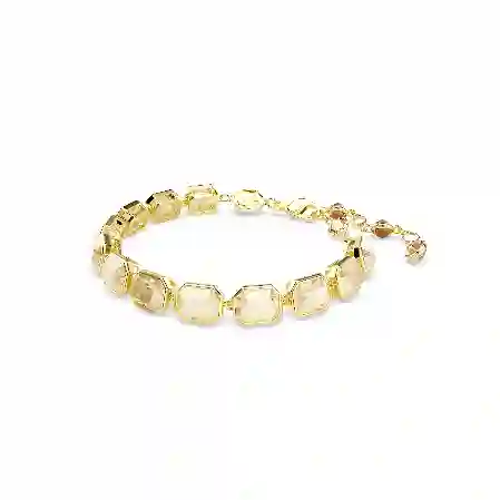 Resim Millenia Tennis bileklik, Sekizgen kesim, Caramel, Altın rengi kaplama