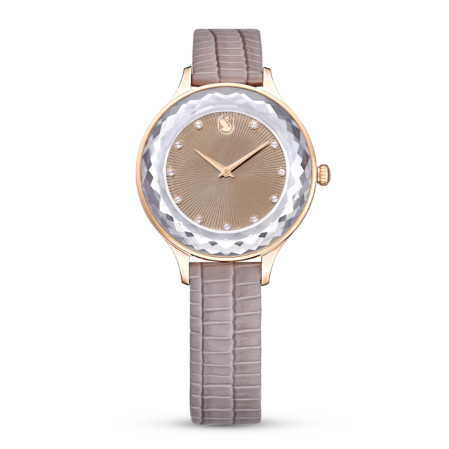 Resim Nova Saat, İsviçre Üretimi, Deri kayış, Bej, Pembe altın rengi yüzey