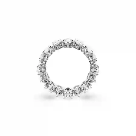 Resim Matrix Vittore Yüzük, Armut kesim, Beyaz, Gümüş renkli yüzey