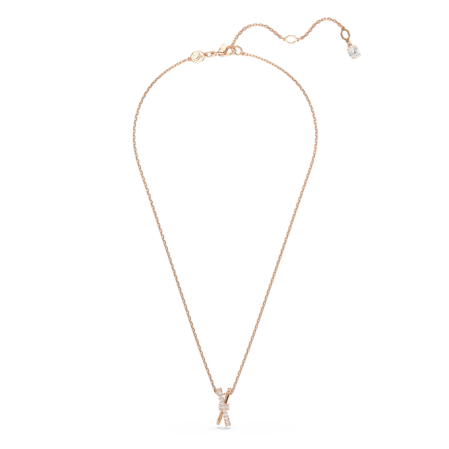 Resim Hyperbola Kolye, Karışık kesimler, Sarmal, Beyaz, Pembe altın rengi kaplama