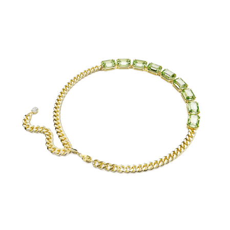 Resim Millenia Kolye, Sekizgen kesim, Yeşil, Altın rengi kaplama