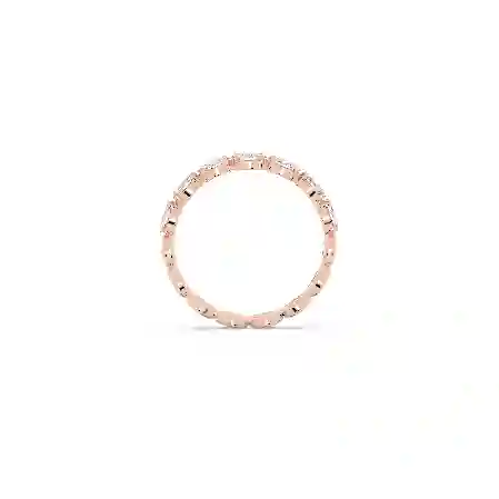 Resim Vittore Yüzük, Markiz kesim, Beyaz, Pembe altın rengi kaplama