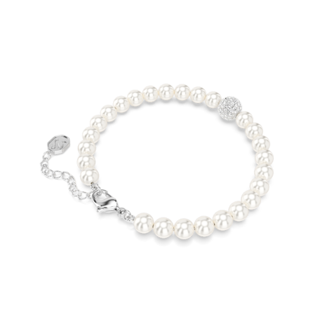 Resim Swarovski Remix Collection Strand, Kristal inci, Beyaz, Rodyum kaplama