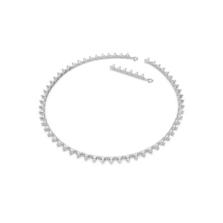 Resim Ortyx Tennis kolye, Üçgen kesim, Beyaz, Rodyum kaplama