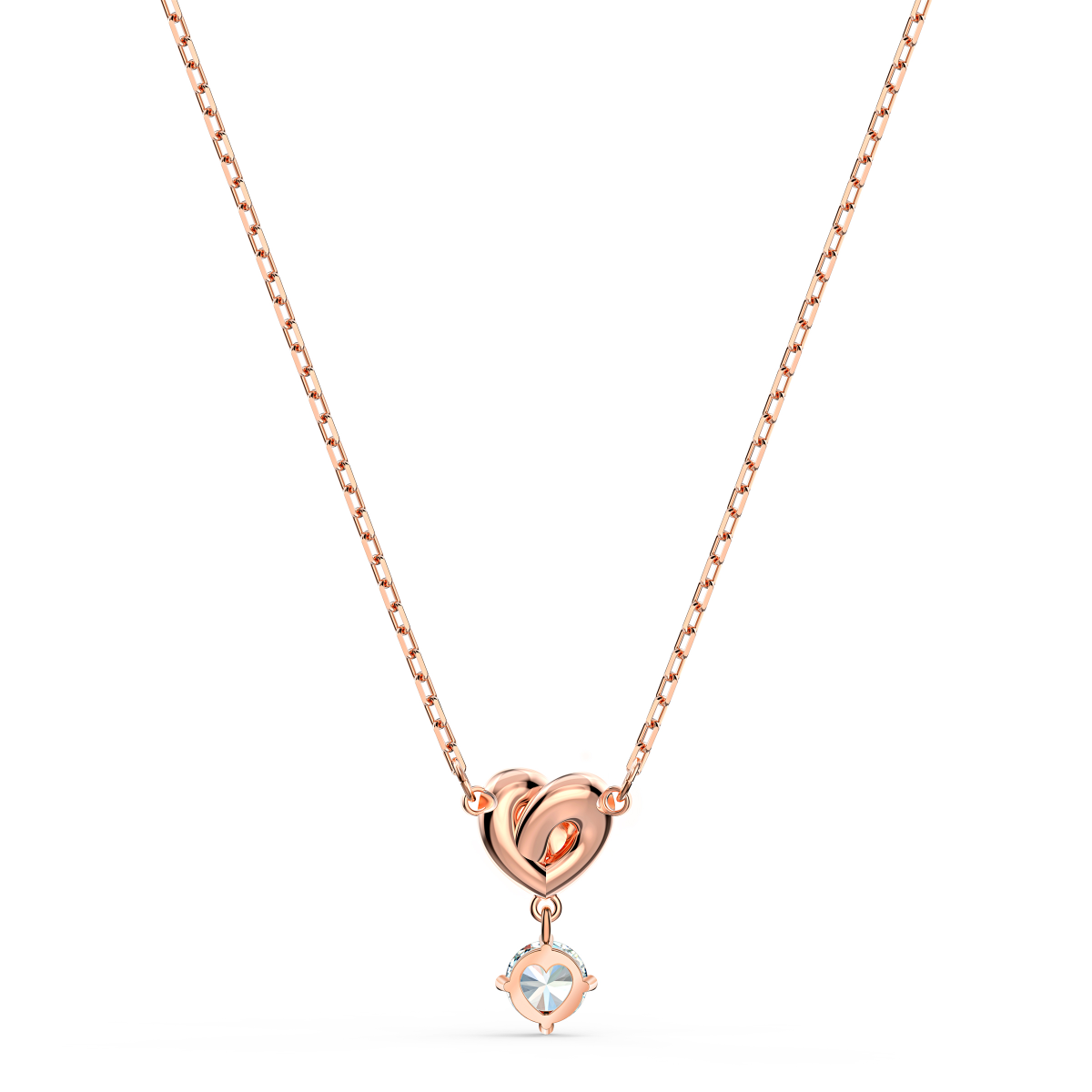 Resim Lifelong Heart Kolye, Beyaz, Pembe altın rengi kaplama