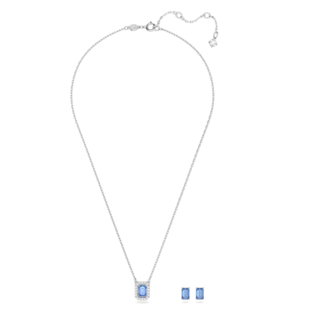 Resim Una Set, Sekizgen kesim, Mavi, Rodyum kaplama