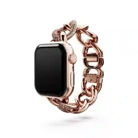 Resim Zincir kordon, Apple Watch® 40 mm ve 41 mm ile uyumlu, Rose Altın tonu, Pembe altın rengi yüzey