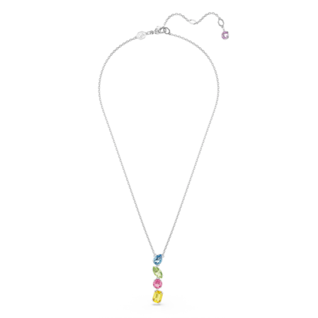 Resim Gema Y Kolye Ucu, Karışık kesimler, Çok renkli, Rodyum kaplama