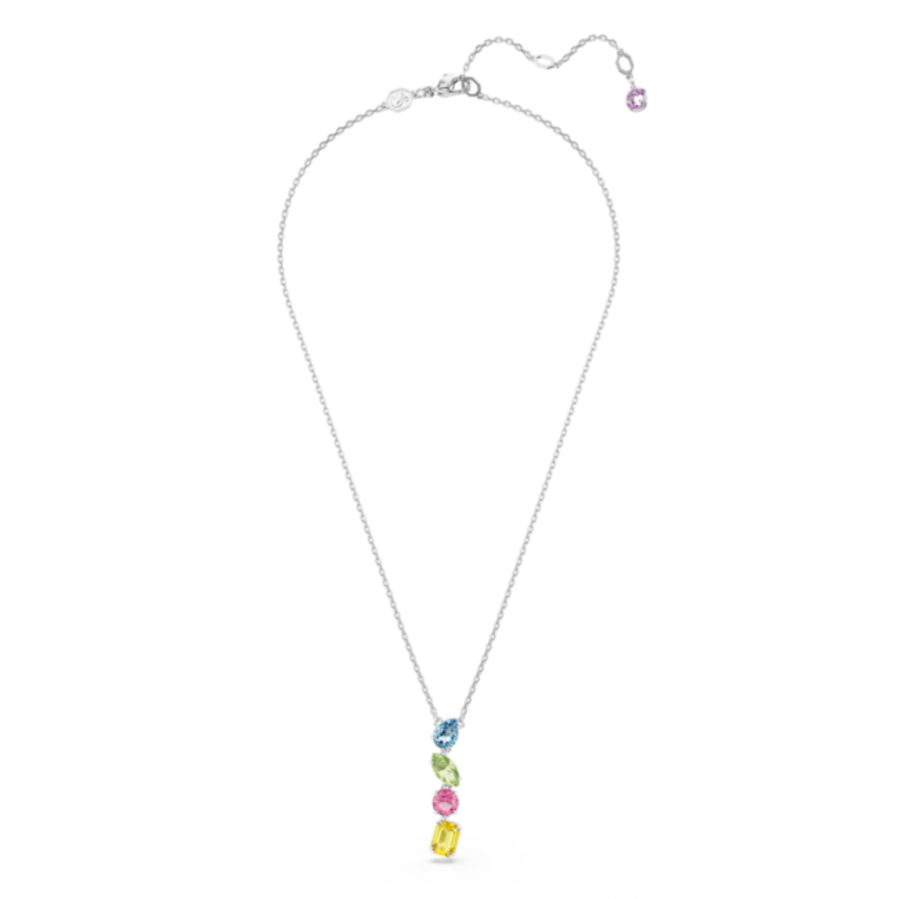 Resim Gema Y Kolye Ucu, Karışık kesimler, Çok renkli, Rodyum kaplama