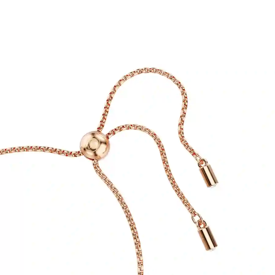 Resim Imber Tennis bileklik, Karışık yuvarlak kesimler, Pembe, Pembe altın rengi kaplama