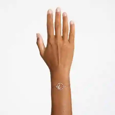 Resim Dellium Bileklik, Bambu, Beyaz, Pembe altın rengi kaplama