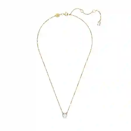 Resim Constella Kolye, Yuvarlak kesim, Beyaz, Altın rengi kaplama