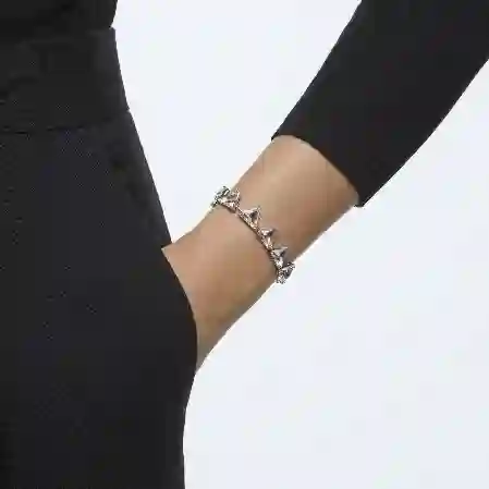 Resim Matrix Tennis bileklik, Üçgen kesim, Beyaz, Rodyum kaplama