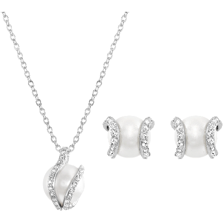 Resim Nude Set, Beyaz, Rodyum kaplama