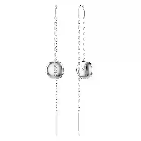 Resim Meteora damla küpeler, Beyaz, Rodyum kaplama