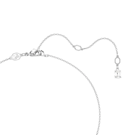 Resim Stilla Kolye, Sekizgen kesim, Beyaz, Rodyum kaplama