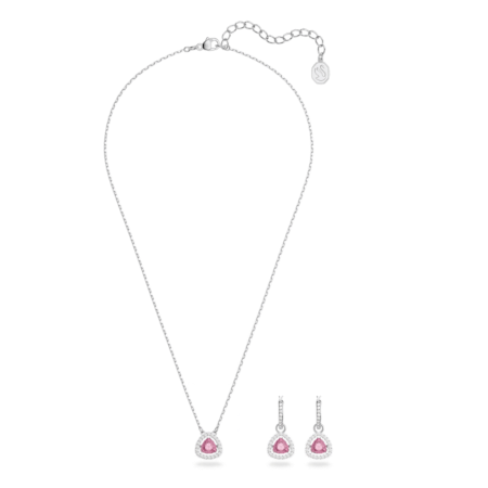 Resim Una Set, Trilliant kesim, Pembe, Rodyum kaplama