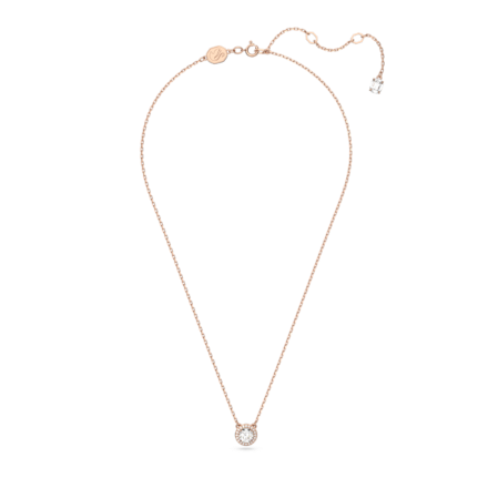 Resim Constella Kolye, Yuvarlak kesim, Pavé, Beyaz, Pembe altın rengi kaplama