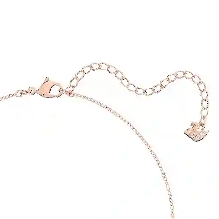 Resim Idyllia Lilia Y-Kolye, Kelebek, Beyaz, Pembe altın rengi kaplama