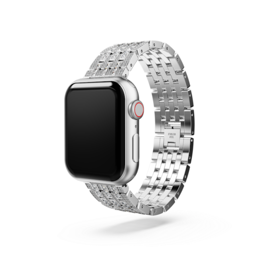 Resim Sparkling Prenses kordon, Apple Watch® 40 mm ve 41 mm ile uyumlu, Gümüş Rengi, Paslanmaz çelik