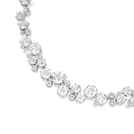 Resim Constella Kolye, Yuvarlak kesim, Beyaz, Rodyum kaplama