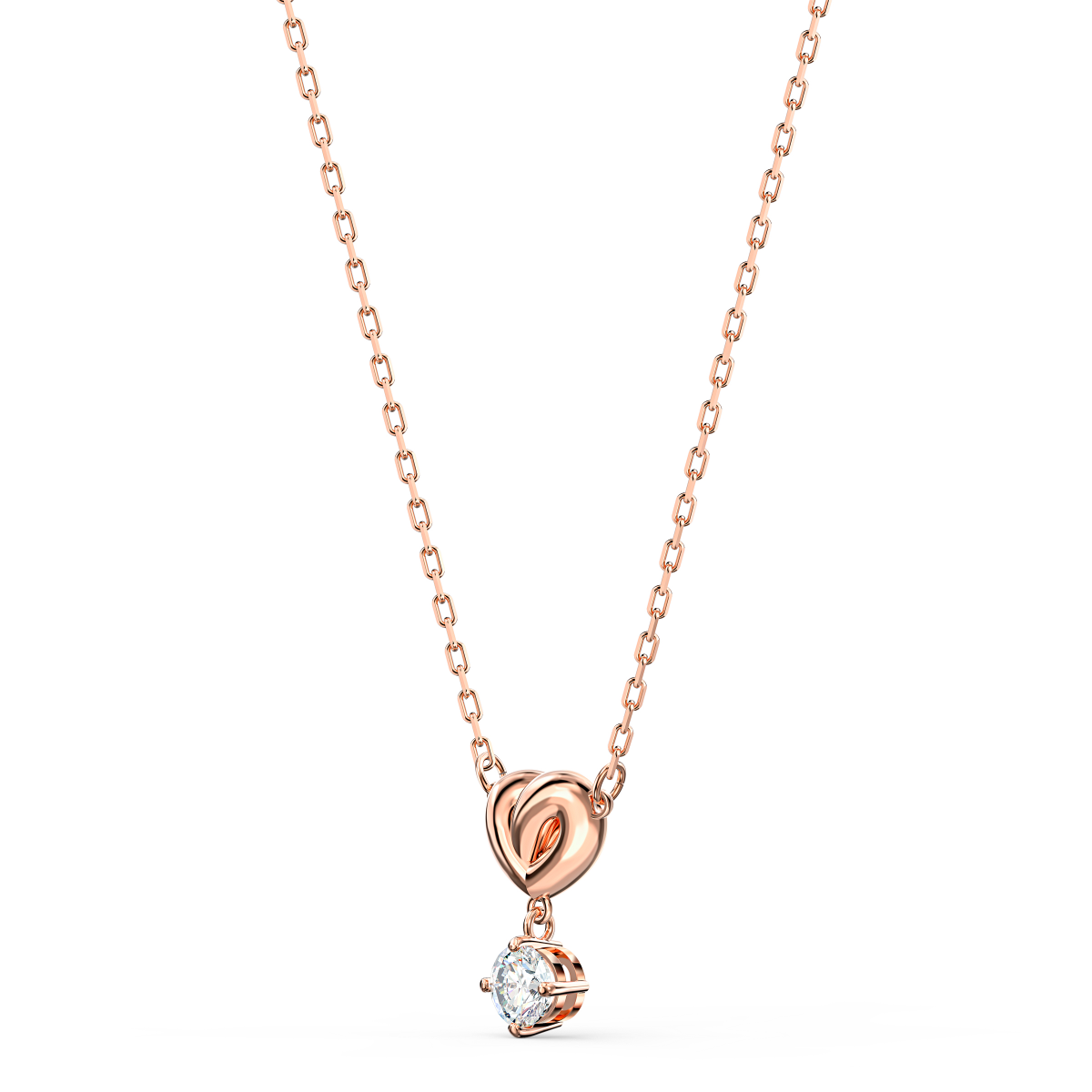 Resim Lifelong Heart Kolye, Beyaz, Pembe altın rengi kaplama