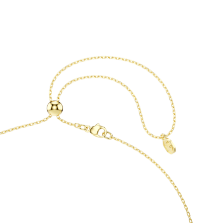 Resim Gema Kolye, Karışık kesimler, Sallantılı kristaller, Çok renkli, Altın rengi kaplama