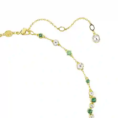 Resim Constella Y-Kolye, Karışık kesimler, Yeşil, Altın rengi kaplama