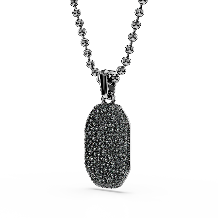 Resim Dextera Octagon Kolye, Sekizgen şekil, Yuvarlak kesim, Siyah, Rutenyum kaplama