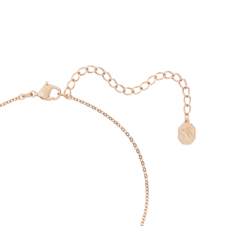 Resim Originally Kolye, Kristal inci, Beyaz, Pembe altın rengi kaplama