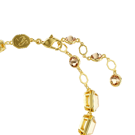 Resim Millenia Tennis bileklik, Sekizgen kesim, Caramel, Altın rengi kaplama