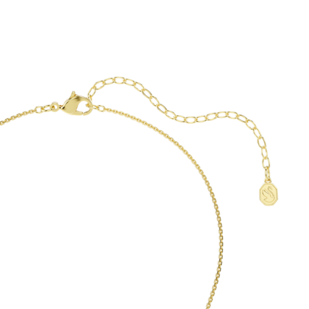 Resim Hyperbola Kolye, Yuvarlak kesim, Beyaz, Altın rengi kaplama