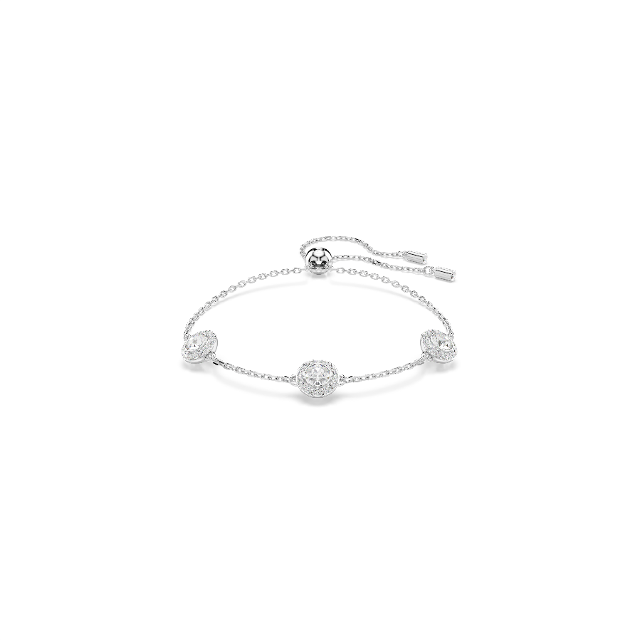 Resim Una Angelic Bileklik, Yuvarlak kesim, Çift taraflı motifler, Beyaz, Rodyum kaplama