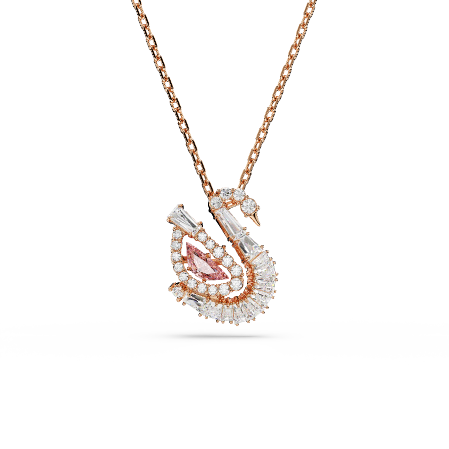 Resim Swan Kolye, Karışık kesimler, Kuğu, Pembe