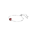 Resim Birthstone Bileklik, Kare kesim, Ocak, Kırmızı, Rodyum kaplama