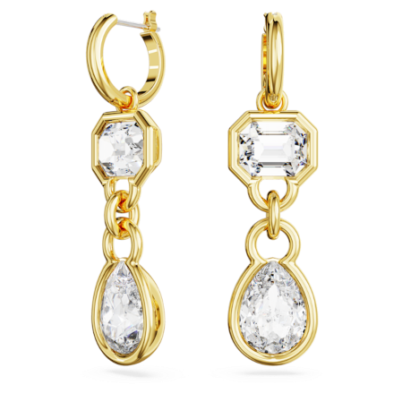 Resim Imber damla küpeler, Karışık kesimler, Beyaz, Altın rengi kaplama