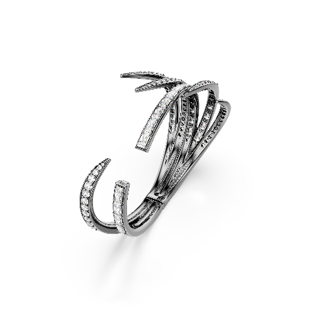 Resim The Vienna Collection Bileklik, Tüy, Beyaz, Rutenyum kaplama