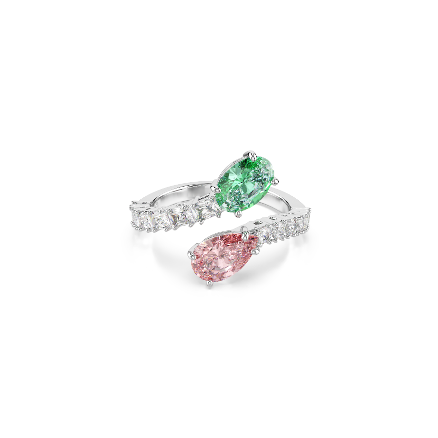 Resim Ariana Grande x Swarovski Açık Yüzük, Karışık kesimler, Çok renkli, Rodyum kaplama