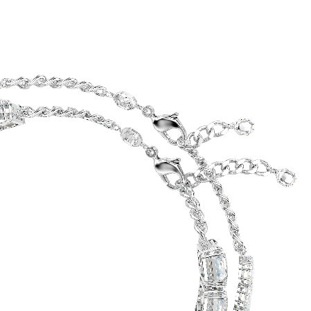 Resim Millenia Katlı Kolye, Karışık kesimler, Beyaz, Rodyum kaplama