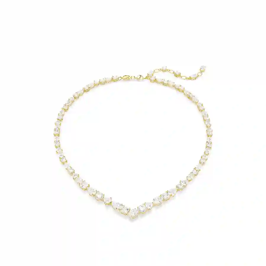 Resim Mesmera Kolye, Karışık kesimler, Beyaz, Altın rengi kaplama