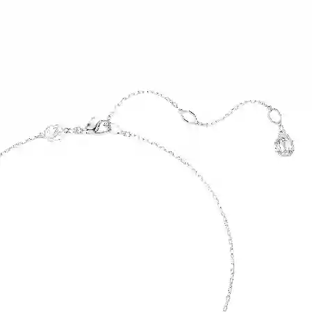 Resim Una Angelic Y Kolye, Yuvarlak kesim, Beyaz, Rodyum kaplama