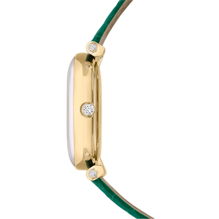 Resim Crystalline wonder Saat, İsviçre Üretimi, Deri kayış, Yeşil, Altın rengi yüzey