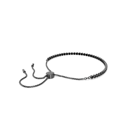 Resim Tennis bileklik, Karışık yuvarlak kesimler, Siyah, Rutenyum kaplama