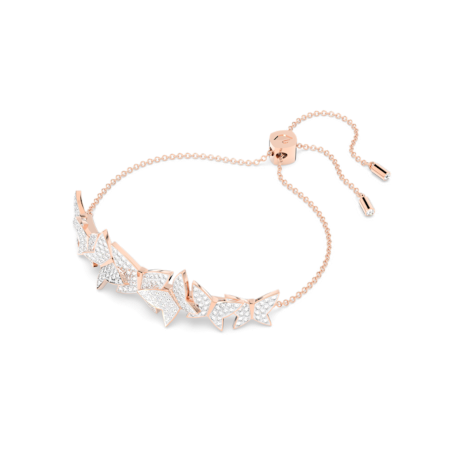 Resim Idyllia Lilia Bileklik, Kelebek, Beyaz, Pembe altın rengi kaplama